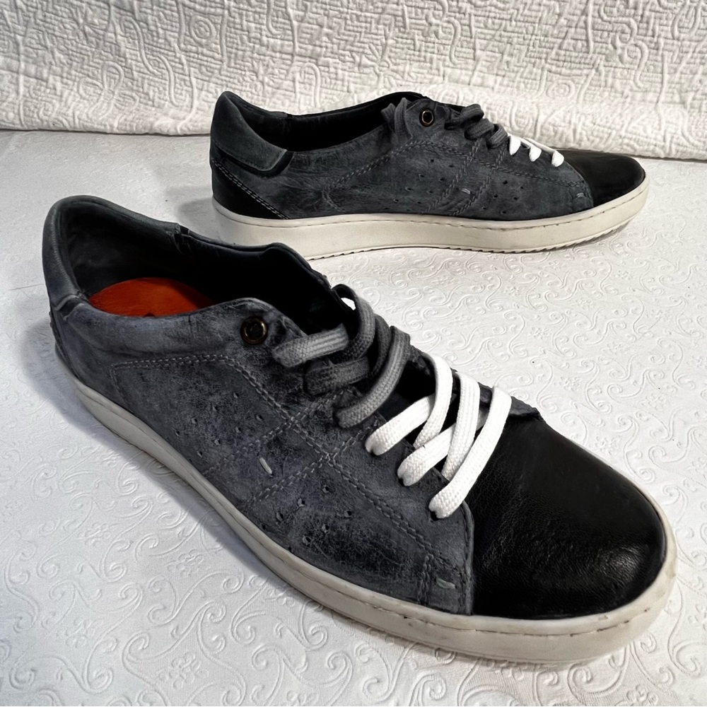 Roan by Bed Stu Men Henson Grey Black Leather Shoes Size 8 Sneakers Casual Kicks - Picture 15 of 16